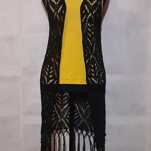 H&M - "Divided"; Black Cover Up; Small